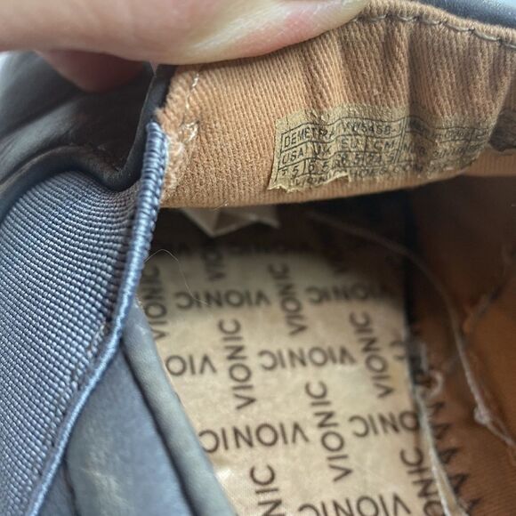 Vionic nubuck leather midi slip on grey shoe Size 7.5 - Picture 5 of 5